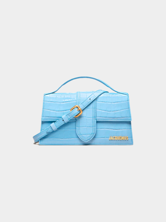 Jacquemus Le Grand Bambino Coccodrillo azzurra