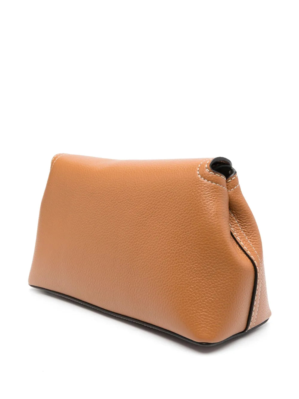 TOTEME Clutch T-Lock in pelle Brown