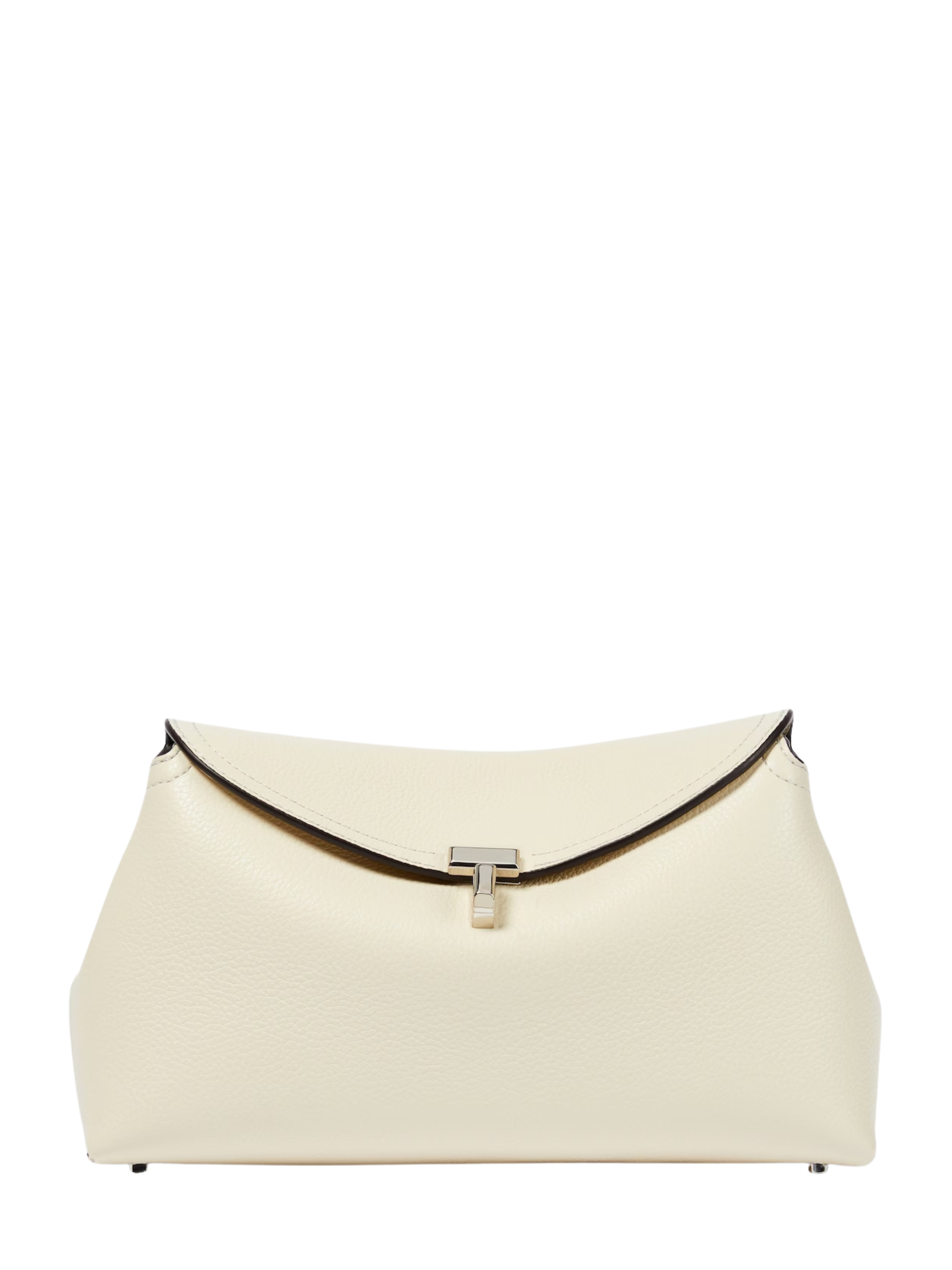 TOTEME Clutch T-Lock Bianco Battuto