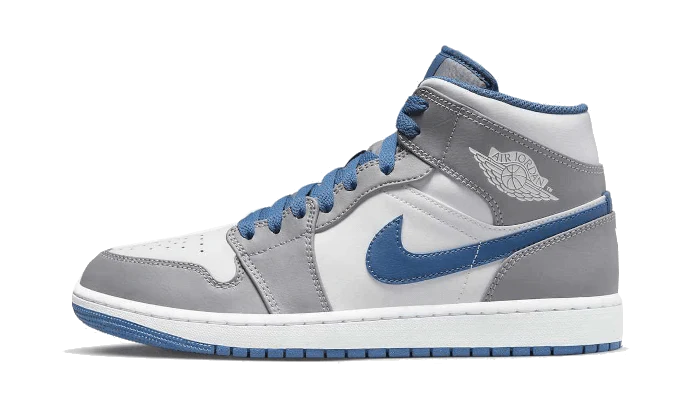 Air Jordan 1 Mid True Blue Cement