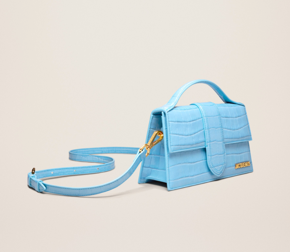 Jacquemus Le Grand Bambino Coccodrillo azzurra