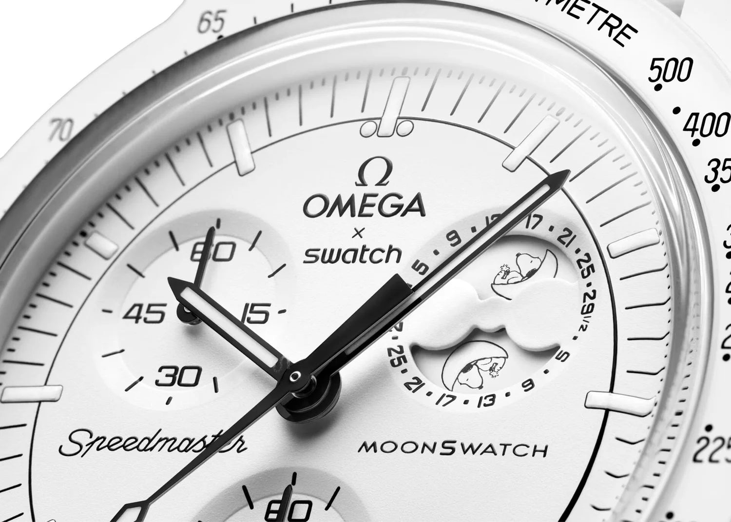 SWATCH X OMEGA BIOCERAMIC MOONSWATCH MISSION TO MOONPHASE SNOOPY