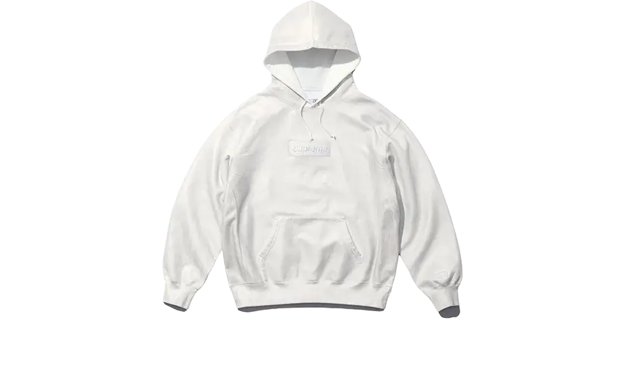 Supreme MM6 Maison Margiela Foil Box Logo Hooded Sweatshirt White