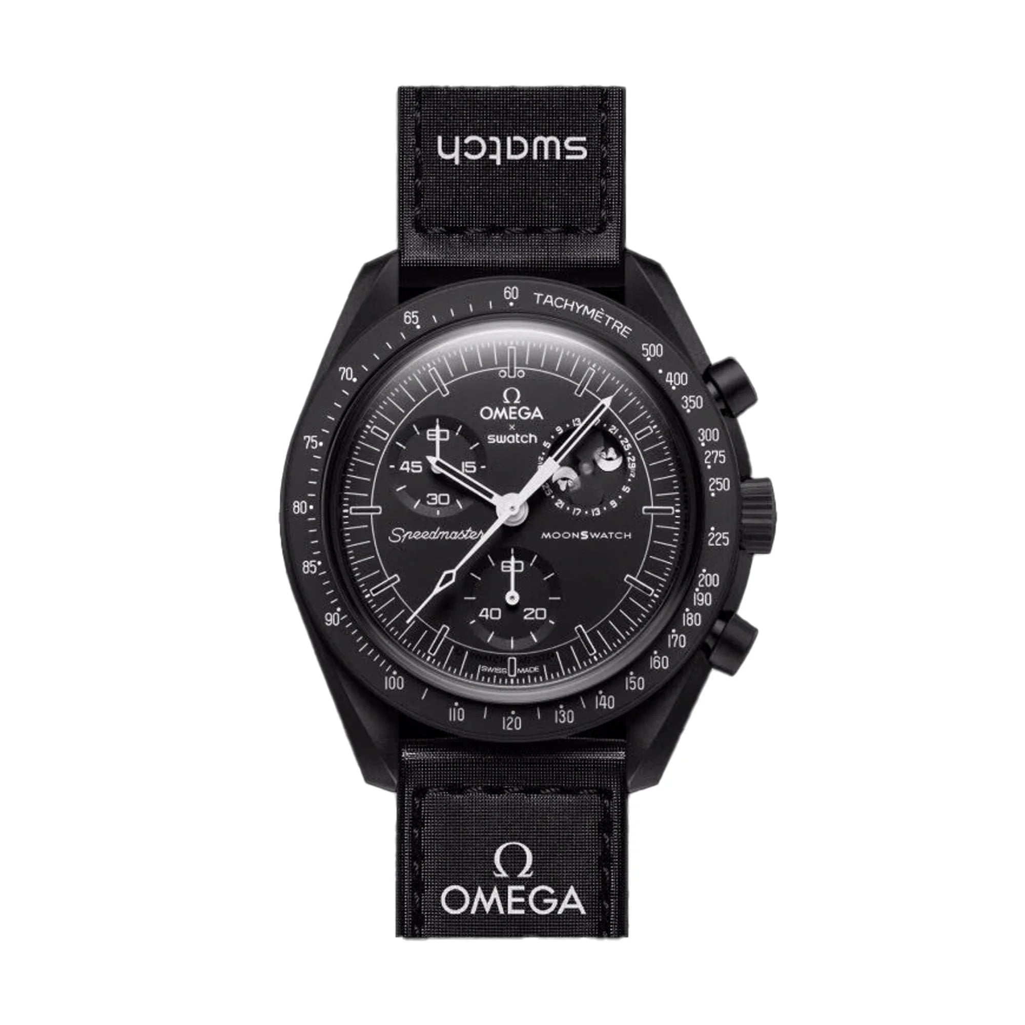 SWATCH X OMEGA BIOCERAMIC MOONSWATCH MISSION TO MOONPHASE - NEW MOON SNOOPY